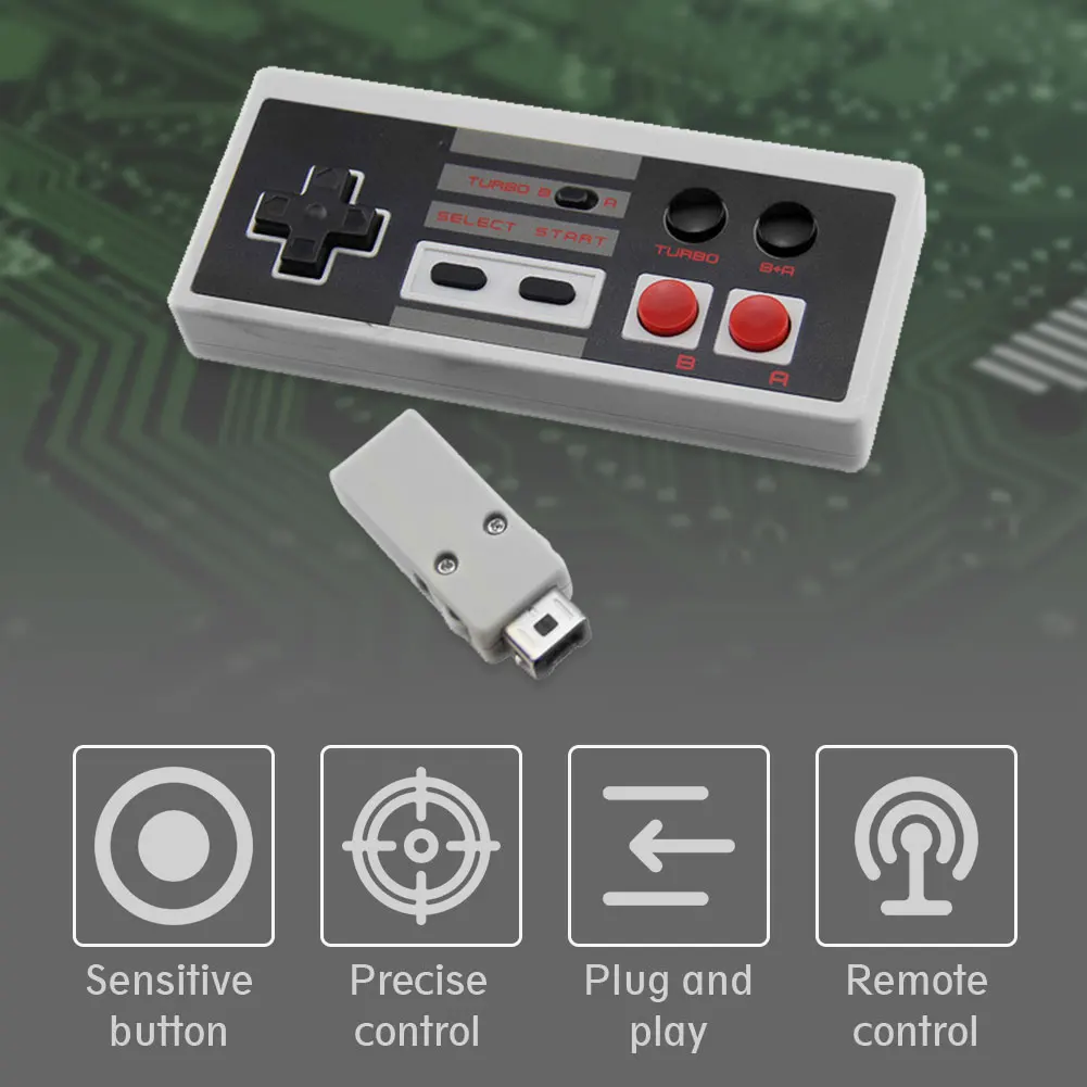 

2.4GHz Game Console Wireless Joystick Gamepad Controller for Nintend Entertainment System NES Mini Classic Edition