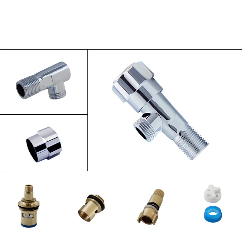 Сплав Медный сердечник треугольный клапан умывальник туалет на входе и выходе