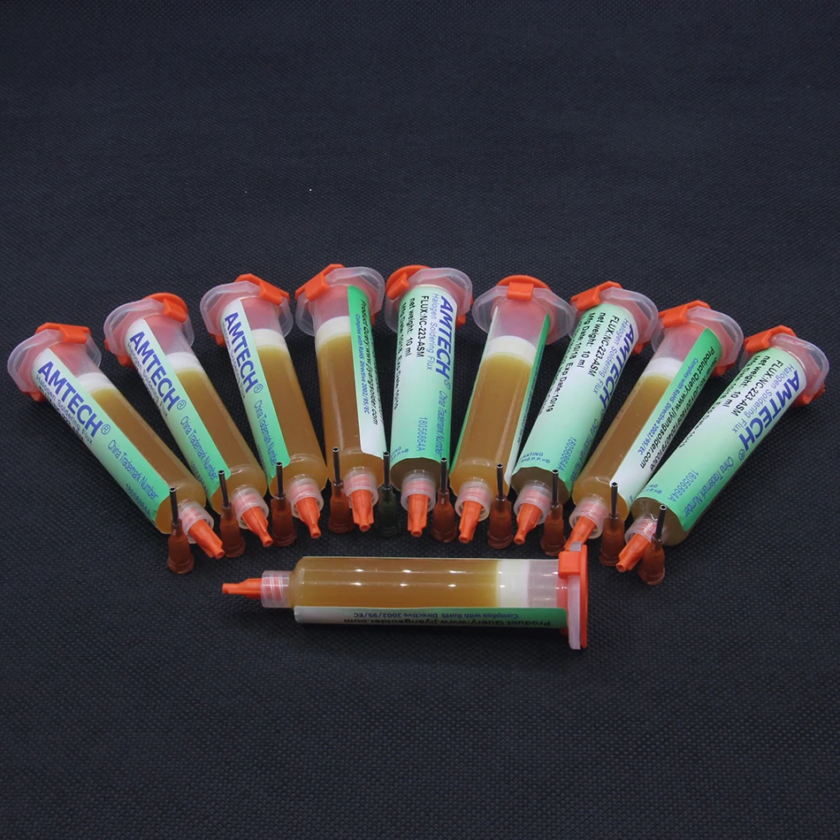 

15Pcs/Lot AMTECH NC-223-ASM Solder Paste Flux no-clean low smoke BGA soldering station commonly used flux