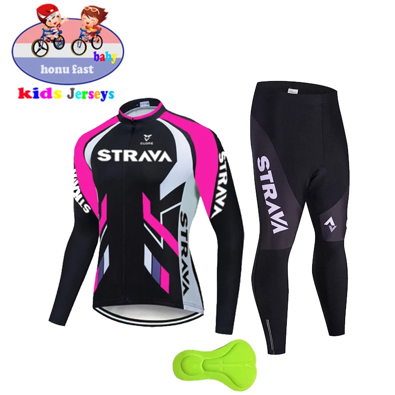 

Новинка 2021, Высококачественная детская одежда для велоспорта, осенний комплект из Джерси с длинным рукавом для мальчиков и девочек, одежда ...