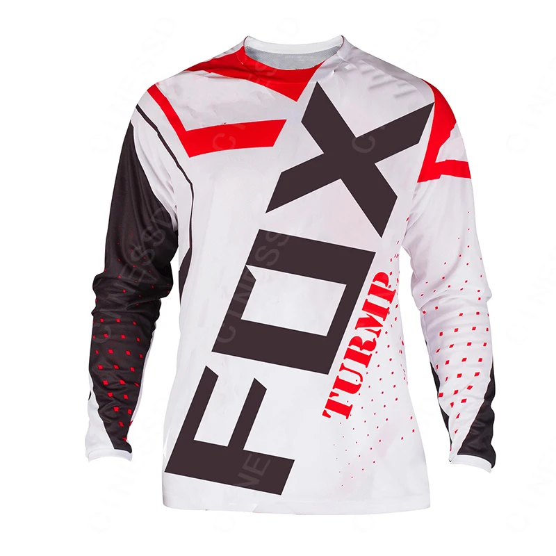 

turmp fox Motocross Jersey Bicycle BMX Mountain Downhill Bike Long Sleeve Enduro Racing Shirts Cycling Jerseys DH MTB Offroad
