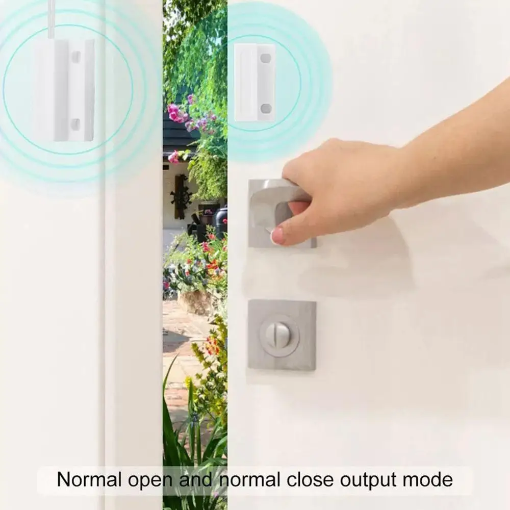 

Explosive Cheap MC-38 Wired Door Window Sensor MC38 Switch Alarm Wire Home For our Magnetic NC pstn System Closed gsm norma T3W6