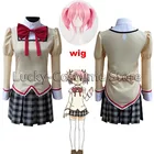 Аниме Puella Magi Madoka Magica Kaname Madoka Akemi Homura Miki Sayaka Tomoe Mami школьная форма Платье Аниме Косплей костюмы