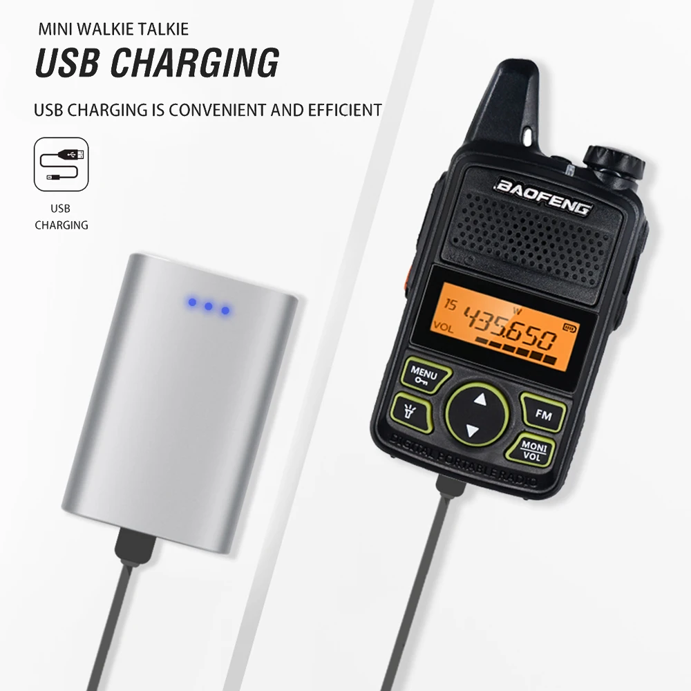 Baofeng BF-T1 Mini Walkie Talkie UHF Portable Two-way Radio BF T1 Ham Handheld FM Transceiver Kids CB Intercom | Мобильные телефоны