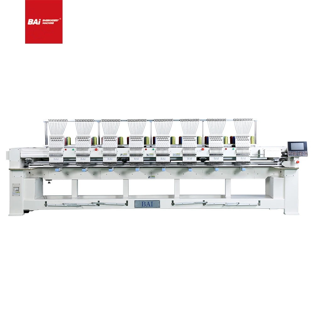 

BAI Commercial 8-head embroidery machine, multi-functional embroidery speed, large area, 1 year warranty