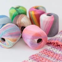 40g no 5 gradient lace cotton yarn segmental dyeing yarn diy hand knitting crochet garment doll lace yarn