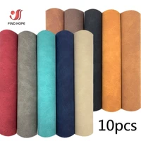 10pcsset a4 soft faux suede sheep pu leather fabric waterproof synthetic sheet diy sewing sofa car clothes accessories supplies