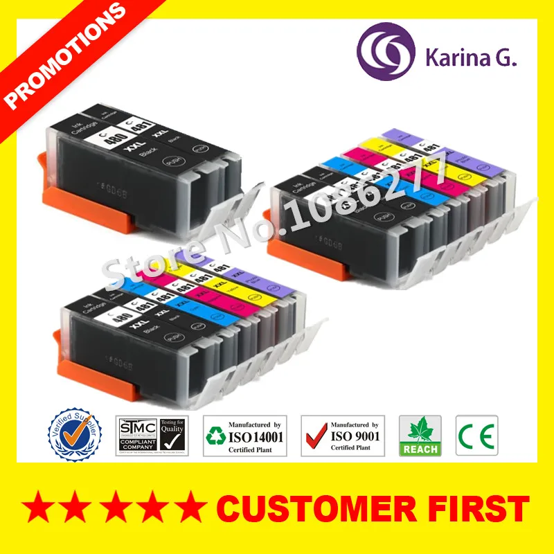 Совместимый картридж для Canon PGI480 CLI481 чернильный PIXMA TS8140 TS9140 и т. Д. д.|Чернильные