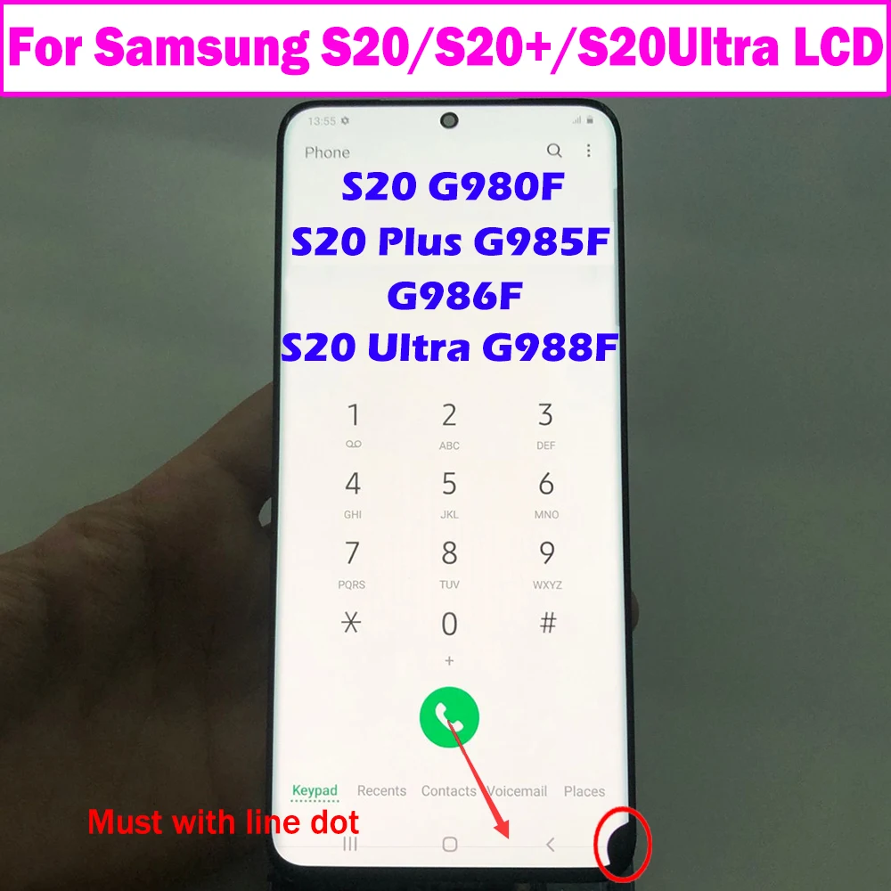 

ЖК-дисплей для Samsung Galaxy S20 G980F S20Plus G985F G986F S20 Ultra G988F