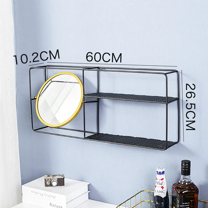 Металлическая настенная полка для гостиной геометрические полки в