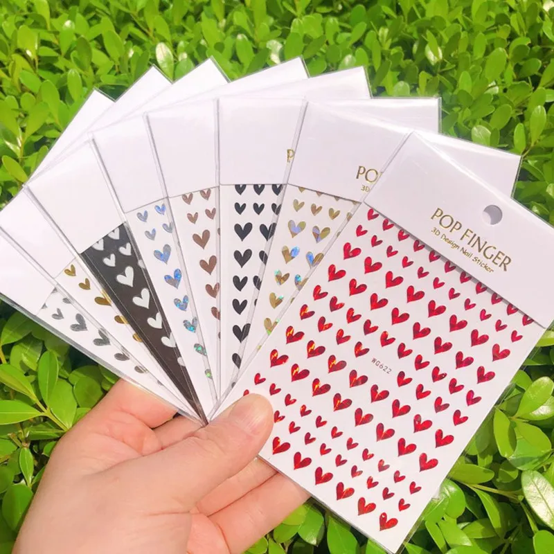 

1PCS Star Loving Heart Stickers for Nails Decoration Fashion 3D Nail Sticker for Manicure Design