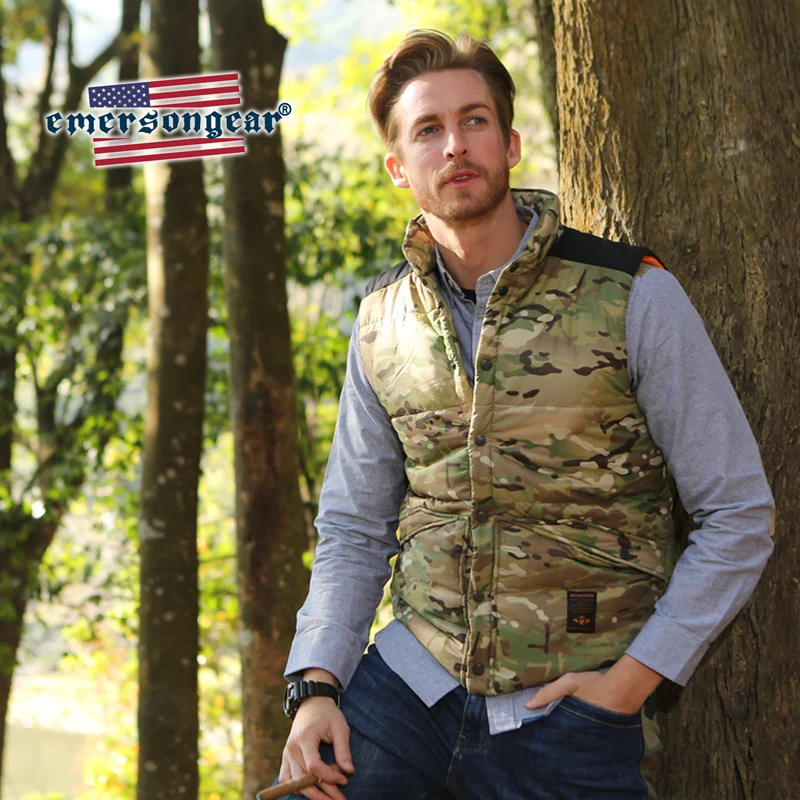 Тепловой жилет Emersongear куртка без рукавов зимняя теплая ветровка с подогревом