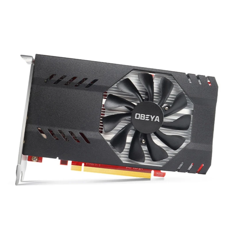

Игровая видеокарта OBEYA R7 350 Plus, видеокарта AMD-chip 4G GDDR5 для 6 экранов, HDMI-совместимая видеокарта VGA на материнской плате ПК