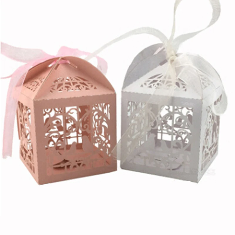 10 шт. полая мини птичья клетка сделай сам подарочные коробки для конфет и печенья