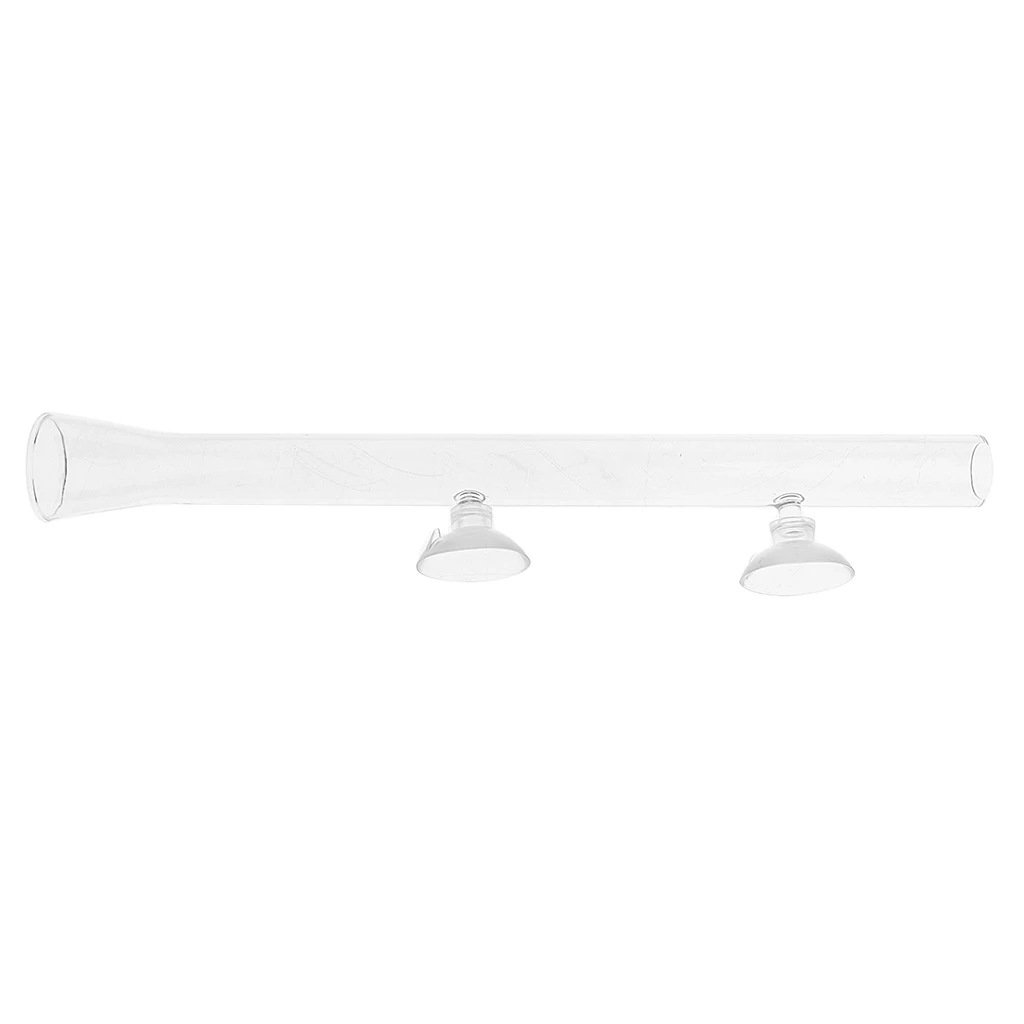 

Aquarium Clear Glass Shrimp Feeding Tube Food Dish Feeder Pipe Holder