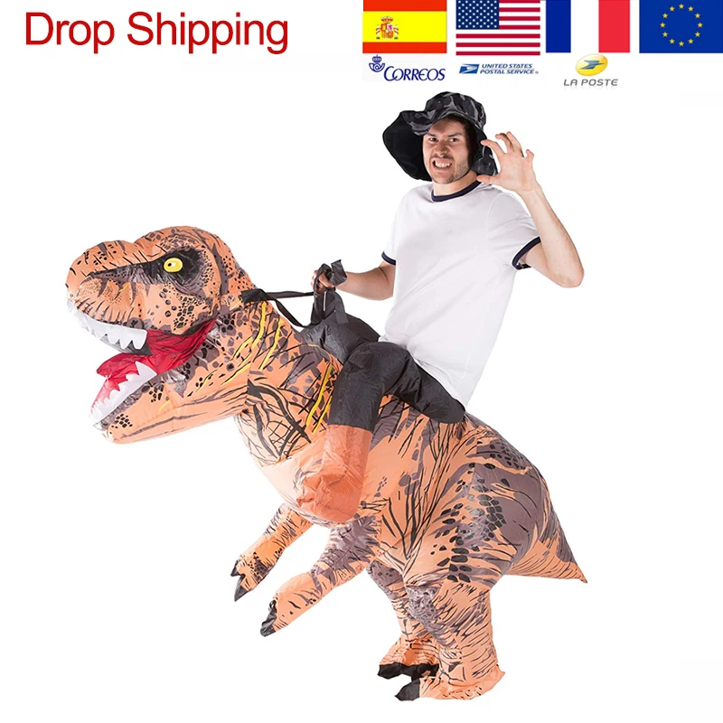 Надувной костюм тирекса динозавра Пурим Райд надувной для карнавала Хэллоуина