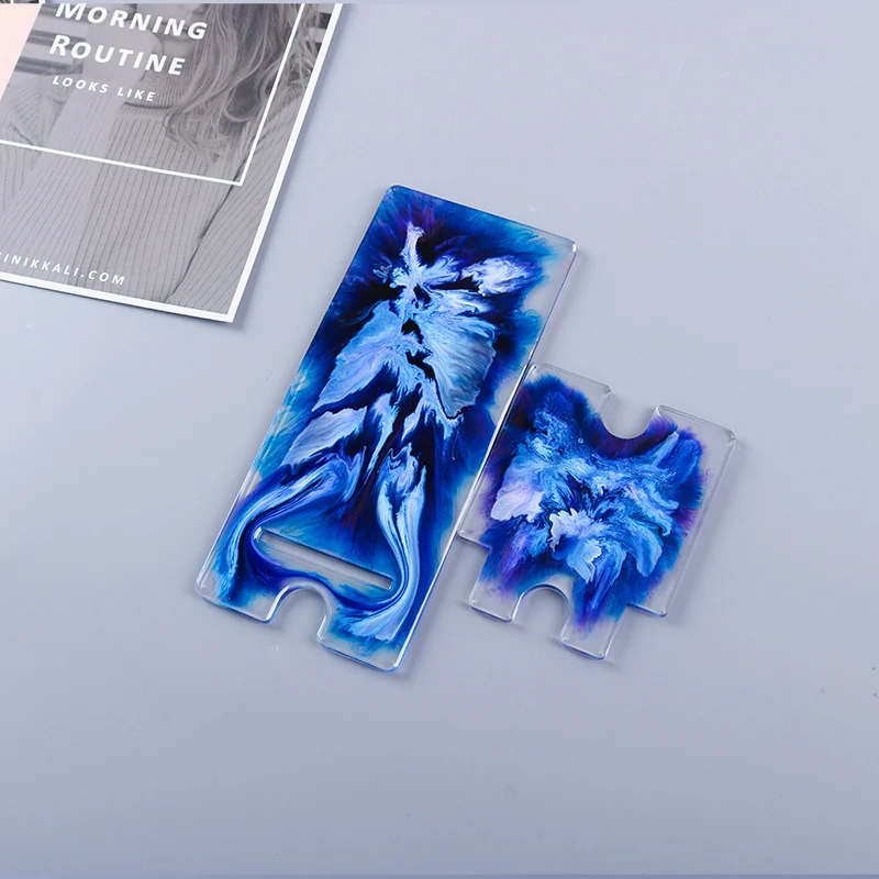 

Handmade Mobile Phone Stand Silicone Mould Cellphone Bracket Holder Crystal Epoxy Resin Mold DIY Crafts Making Tool
