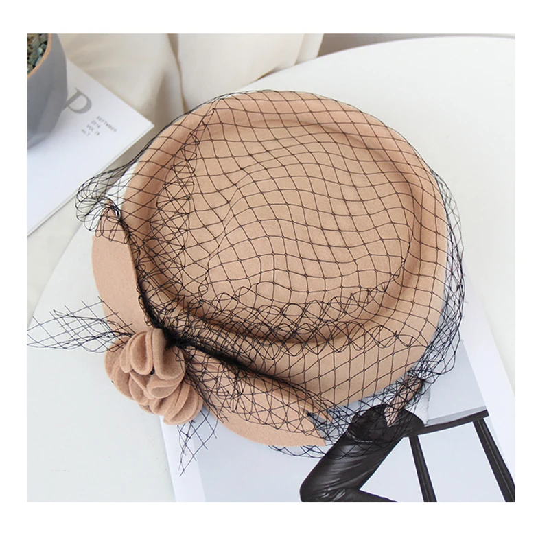 Женская фетровая шляпка-Таблетка FS шерстяная для торжевечерние случаев и свадеб