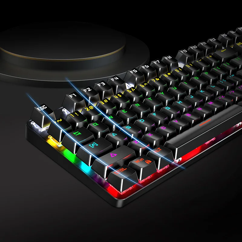 gaming mechanical keyboard 87 keys anti ghosting hot swapbble blue switch color backlit wired keyboard for pro gamer laptop ps4 free global shipping