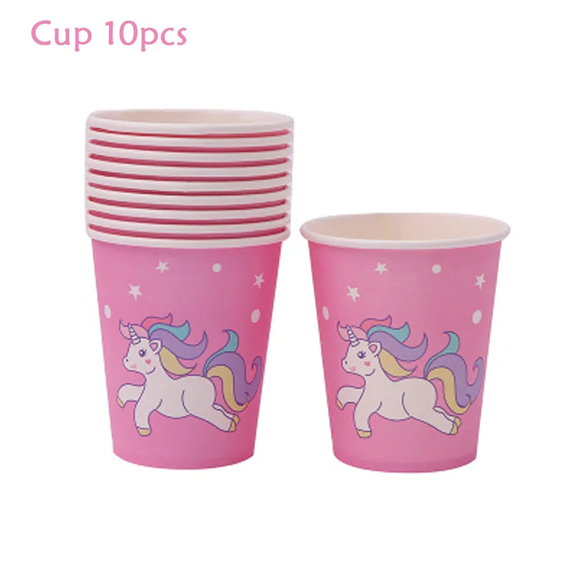 Единорог Декорации для дня рождения одноразовый набор столовых приборов шары
