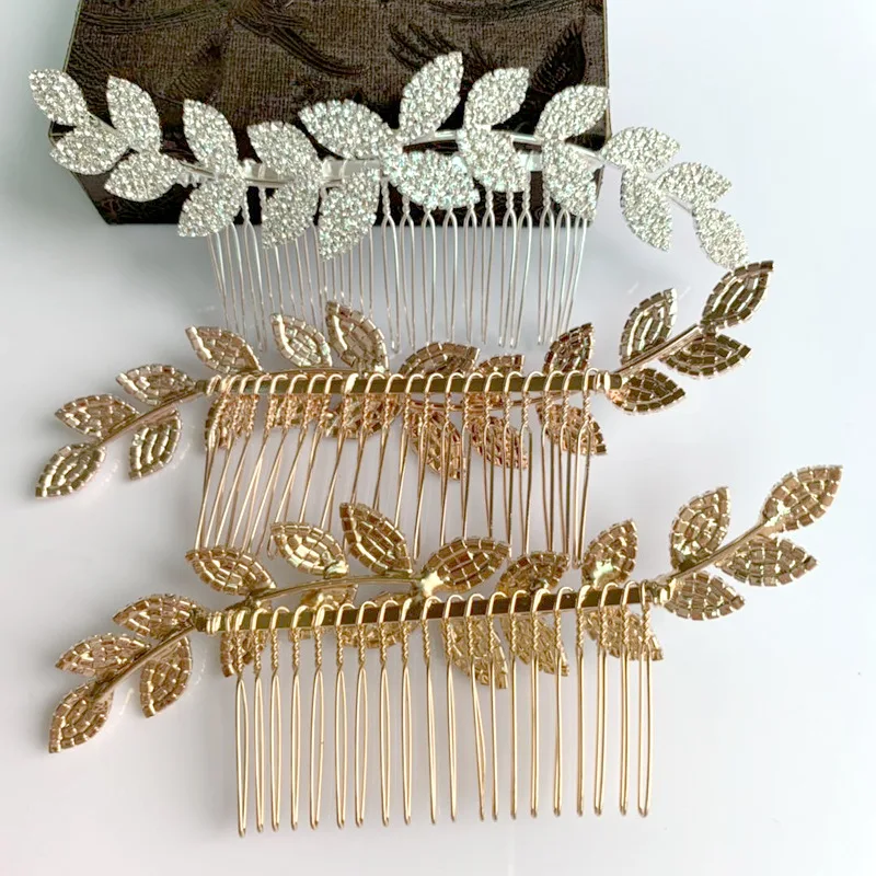 Великолепный кристалл свадебные аксессуары для волос гребень со стразами