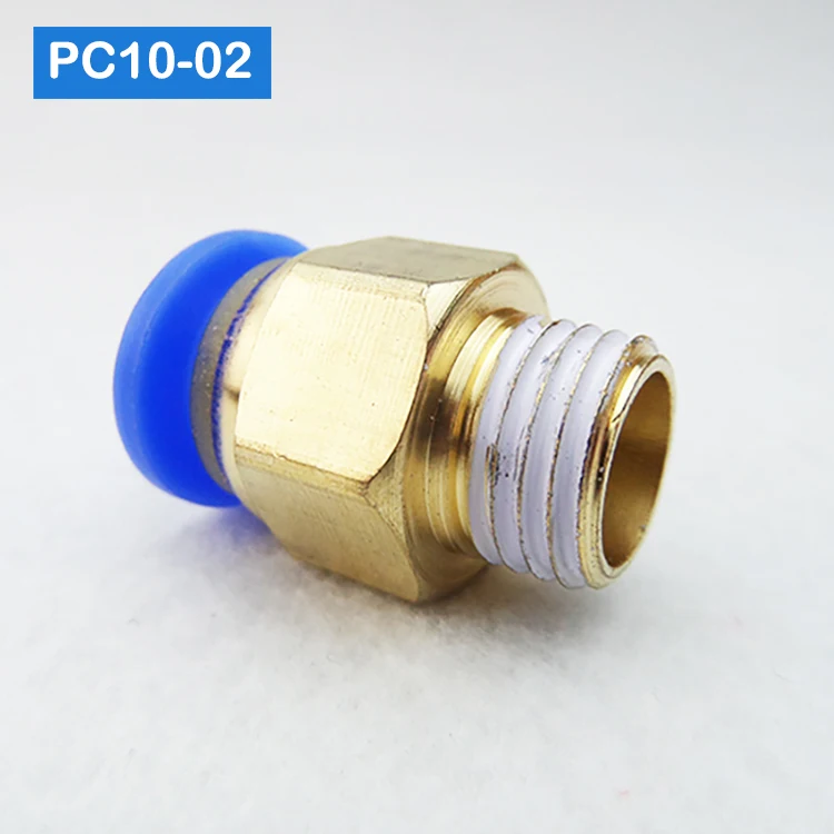 10 шт. BSPT PC6-01 PC6-02 PC8-02 PC4-m5 PC10-02 воздуха коннектор мужской шланг фитинги прямой пуш-ап в фитинги для пневматического соединения