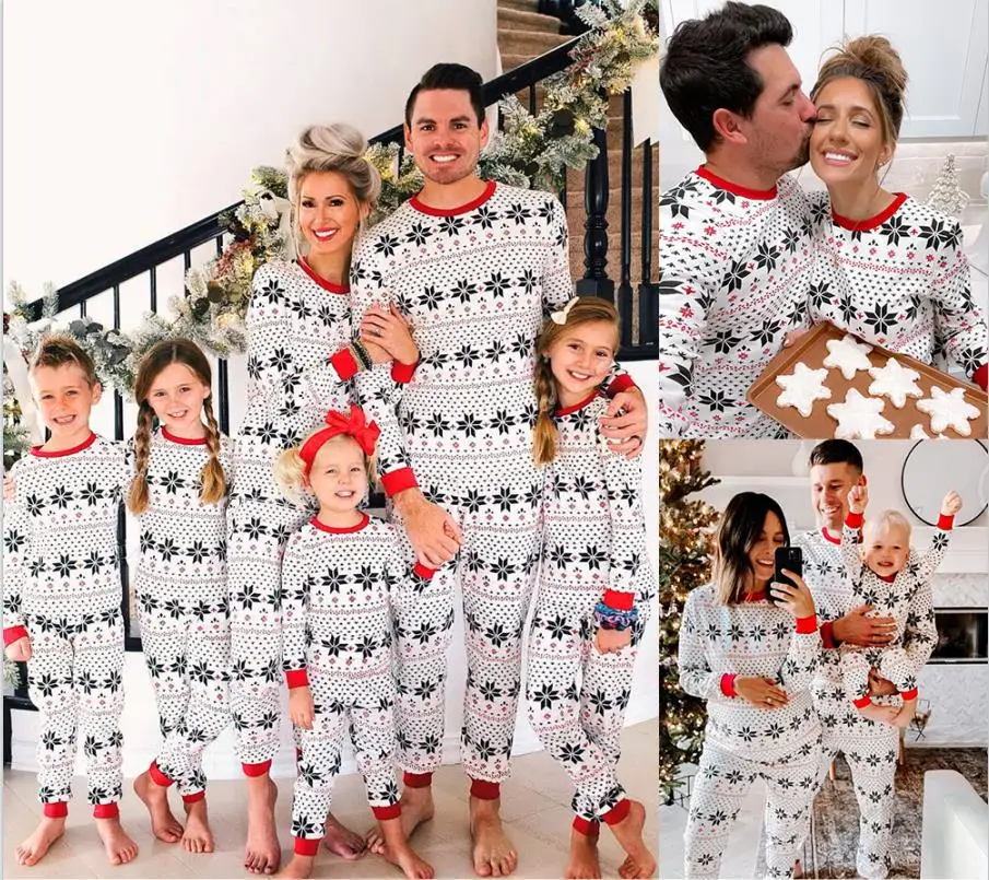 

Christmas Pajamas Family Matching Outfits Father Mother Children & Baby's Sleepwear Mommy and Me Xmas Pj's Clothes Tops+Pants