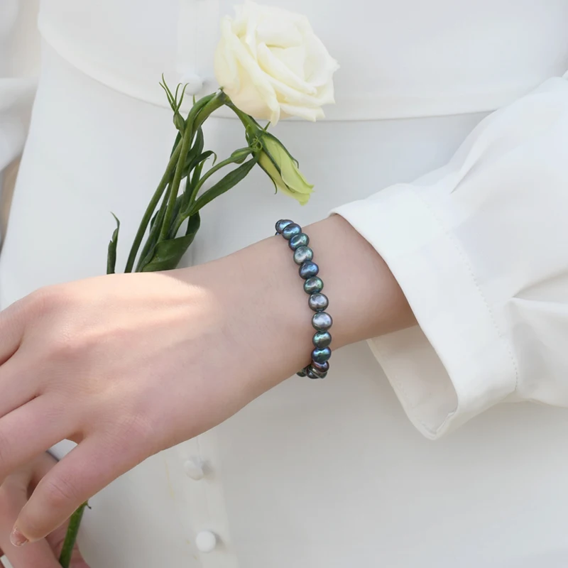 Женский браслет из натурального жемчуга в стиле барокко ASHIQI ювелирные изделия