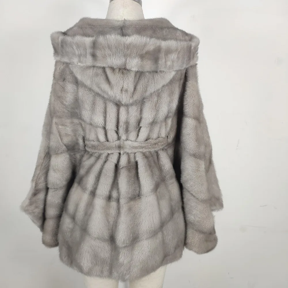 Новое поступление шуба из настоящей норки с капюшоном X-Long Pelt шуба из натурального меха для женщин из натуральной норки шуба зимняя теплая MKW-142
