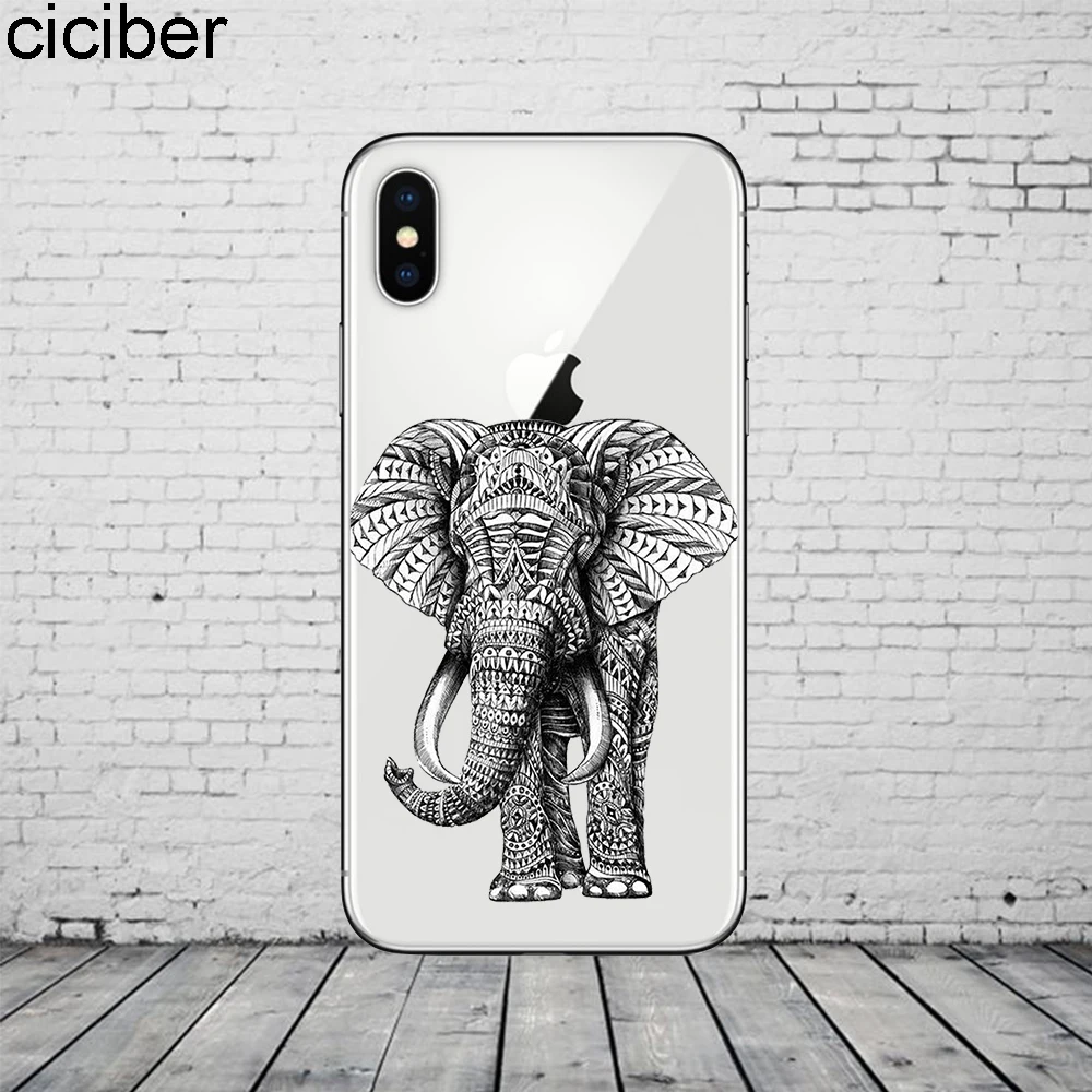 

ciciber Dandelion Elephant Phone Cases for iPhone 11 Pro Max Cover For iPhone XR 8 7 6 6S Plus X XS Max 5S SE Soft TPU Coque