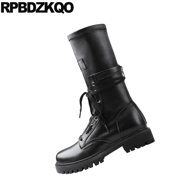 Зимняя дизайнерская обувь со шнуровкой женские роскошные ботинки до середины