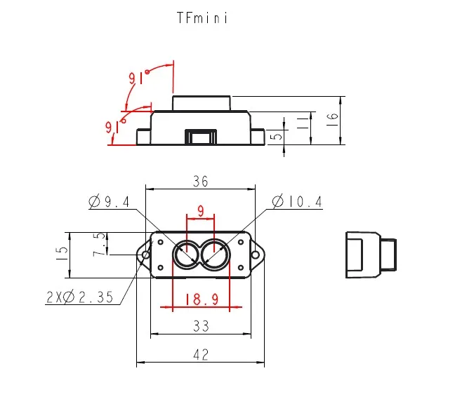TOF Mini Benewake TFmini Lidar Range Finder сенсор модуль одна точка микро-диапазон для Arduino Pixhawk Дрон UART версия