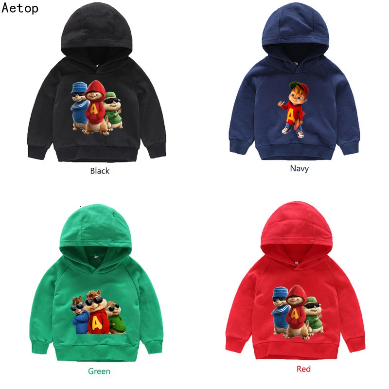Оптовая продажа зимняя толстовка с капюшоном и принтом Alvin And The Chipmunks забавные