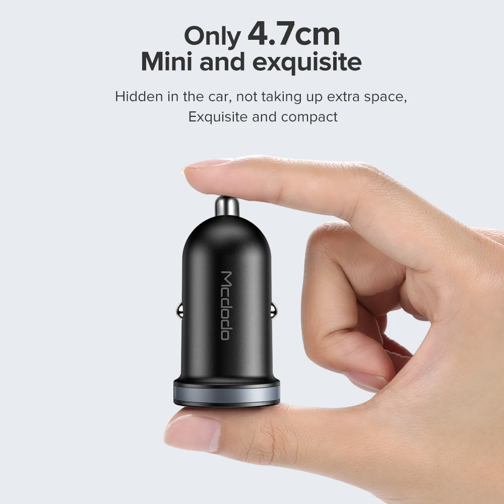 Автомобильное зарядное устройство Mcdodo 12 Вт с двумя USB портами мини для телефона