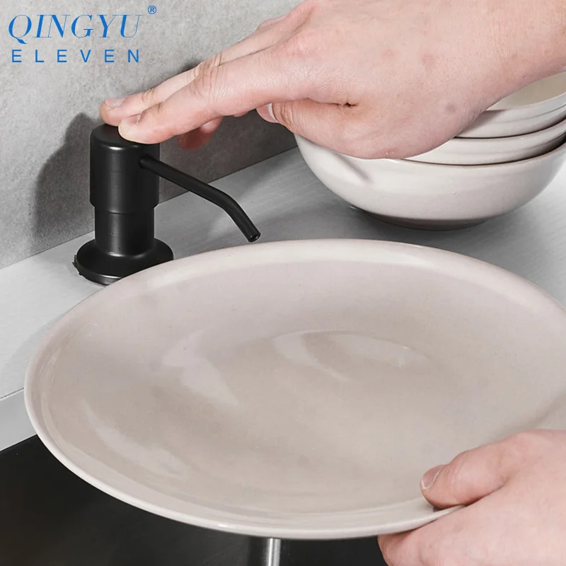 QINGYU одиннадцать Нержавеющая сталь раковина дозатор для жидкого мыла из