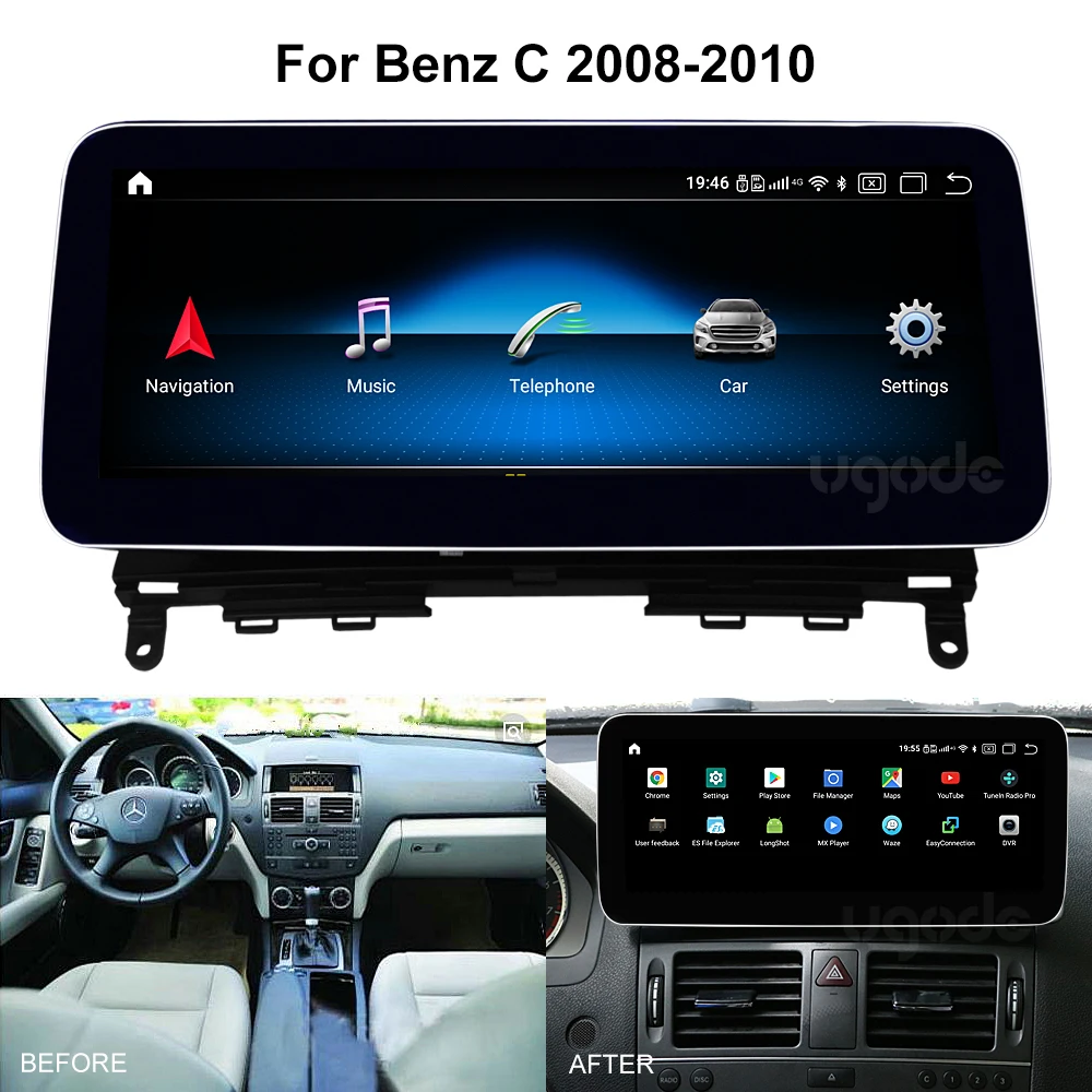 Qualcomm 2008 10 W204/S204 Android 0 экран автомобильный GPS навигация Мультимедийная система