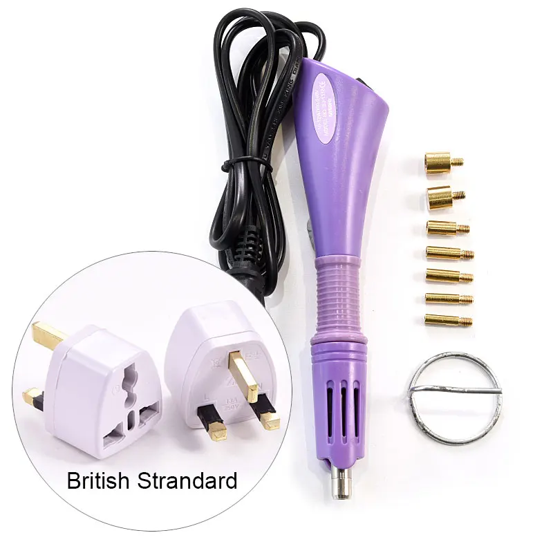 purple-BS Быстро нагревается! EU/US Plug белое устройство горячей фиксации для нанесения страз розовый Железный-на горячей фиксации Стразы аппликатор палочка термофиксация инструмент Y2852 - Цвет: purple-BS