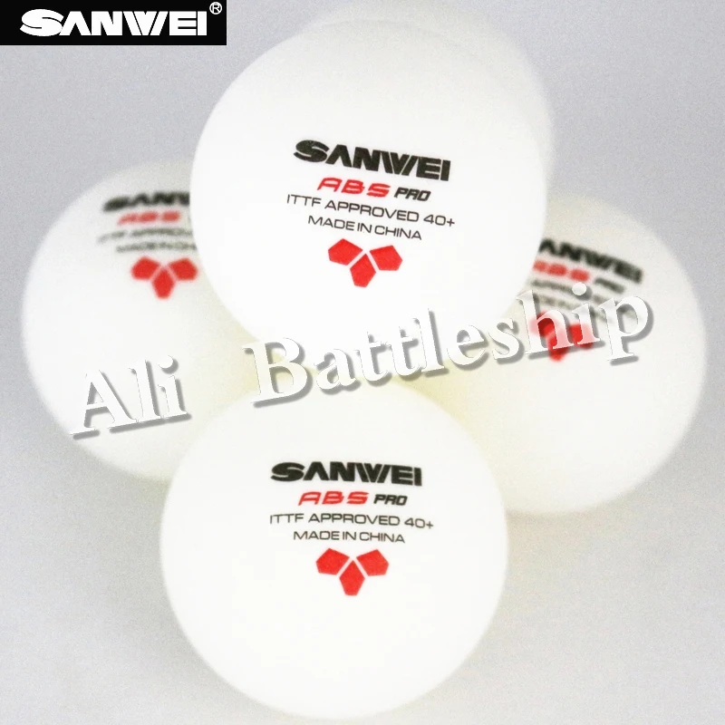 Оригинальный мяч для настольного тенниса SANWEI 3 звезды ABS 40 + PRO (новинка 2019 года)