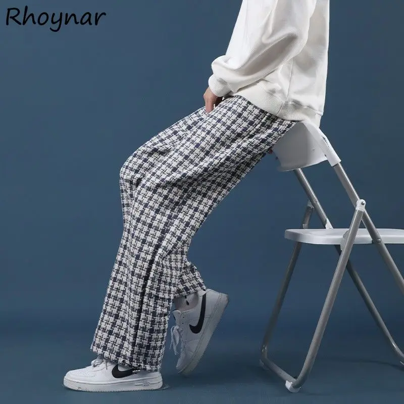 

Casual Pants Women Plaid Autumn Elegant Wide Leg Loose Trendy Ins All-match New Arrival Harajuku Fashion Femme Streetwear Cozy