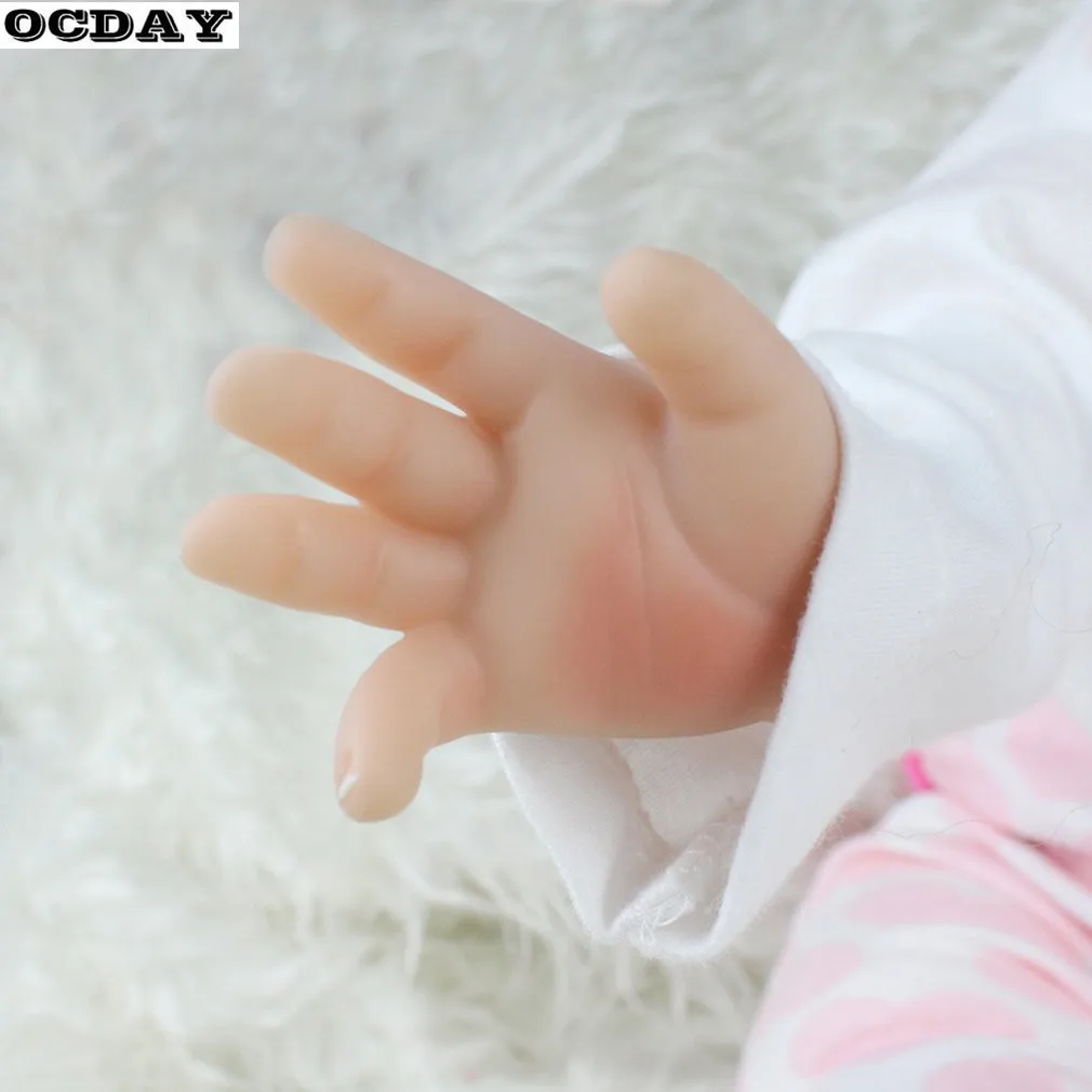 55 см мягкие виниловые куклы Reborn Baby ручной работы дизайнерская ткань тела Силиконовые Реалистичные живые игрушечные пупсы, куклы для детей Рождество девочек
