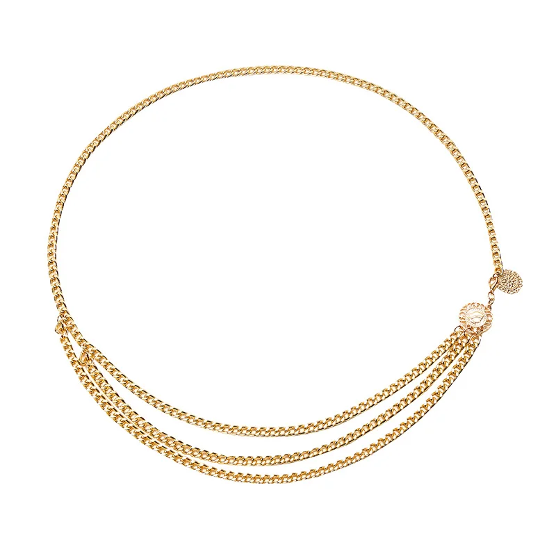 

2021 New Latin Dance Chain Belt For Women Golden Belt Professional Latin Competition Accessories Rumba Tango Waist Chain DWY4889