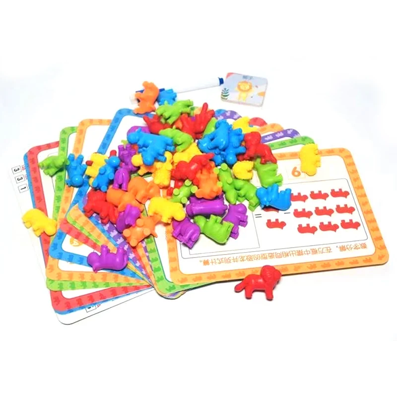 

Kids Cognitive Toys Counting Sorting Animal Model Cars Pets Dinosaur Maths Aids
