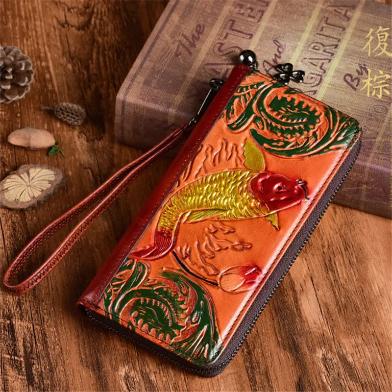 Винтажный Новый клатч Nesitu из натуральной кожи цвет зеленый/коричневый кофейный с