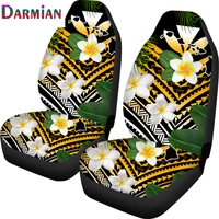 darmian polynesian plumeria print 2 pcs auto seat cover car seat protection dustproof cover for most automotive accessories 2021