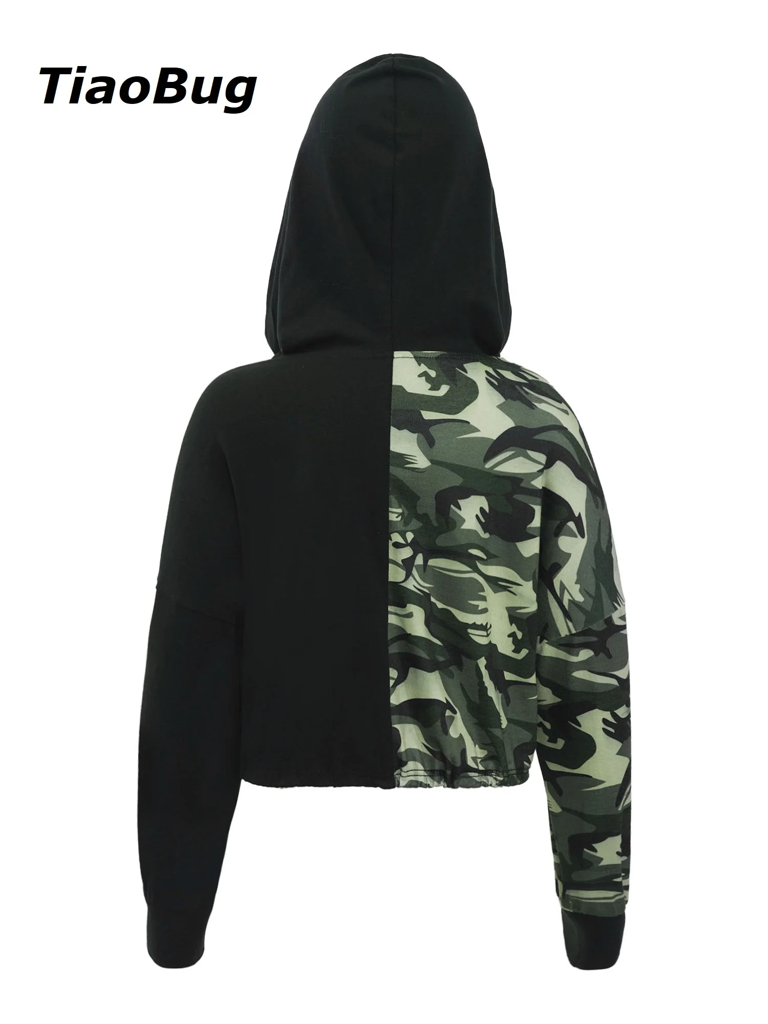 

Детский свитшот унисекс, спортивные топы с капюшоном и длинными рукавами, камуфляжный принт, эластичный маятник с кулиской, детская спортивная одежда