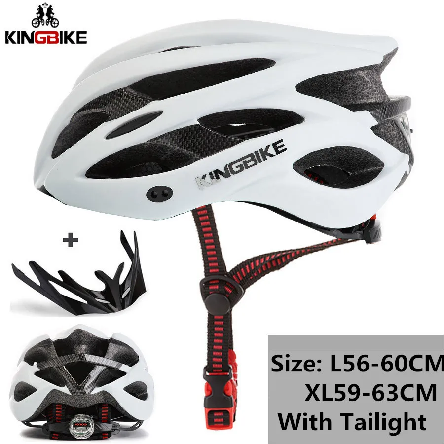 Велосипедный шлем KINGBIKE Сверхлегкий белый велосипедный с козырьком