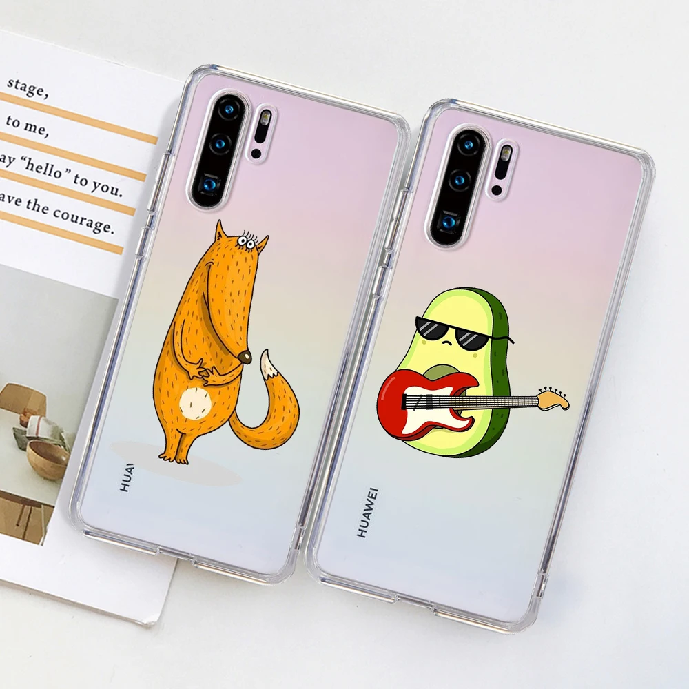Чехол для телефона с милыми мультяшными фруктами и животными Huawei P40 Lite чехол P20 P30