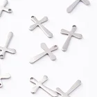 Католическая христианская религия из нержавеющей стали крест серия ожерелье браслет небольшой кулон аксессуары