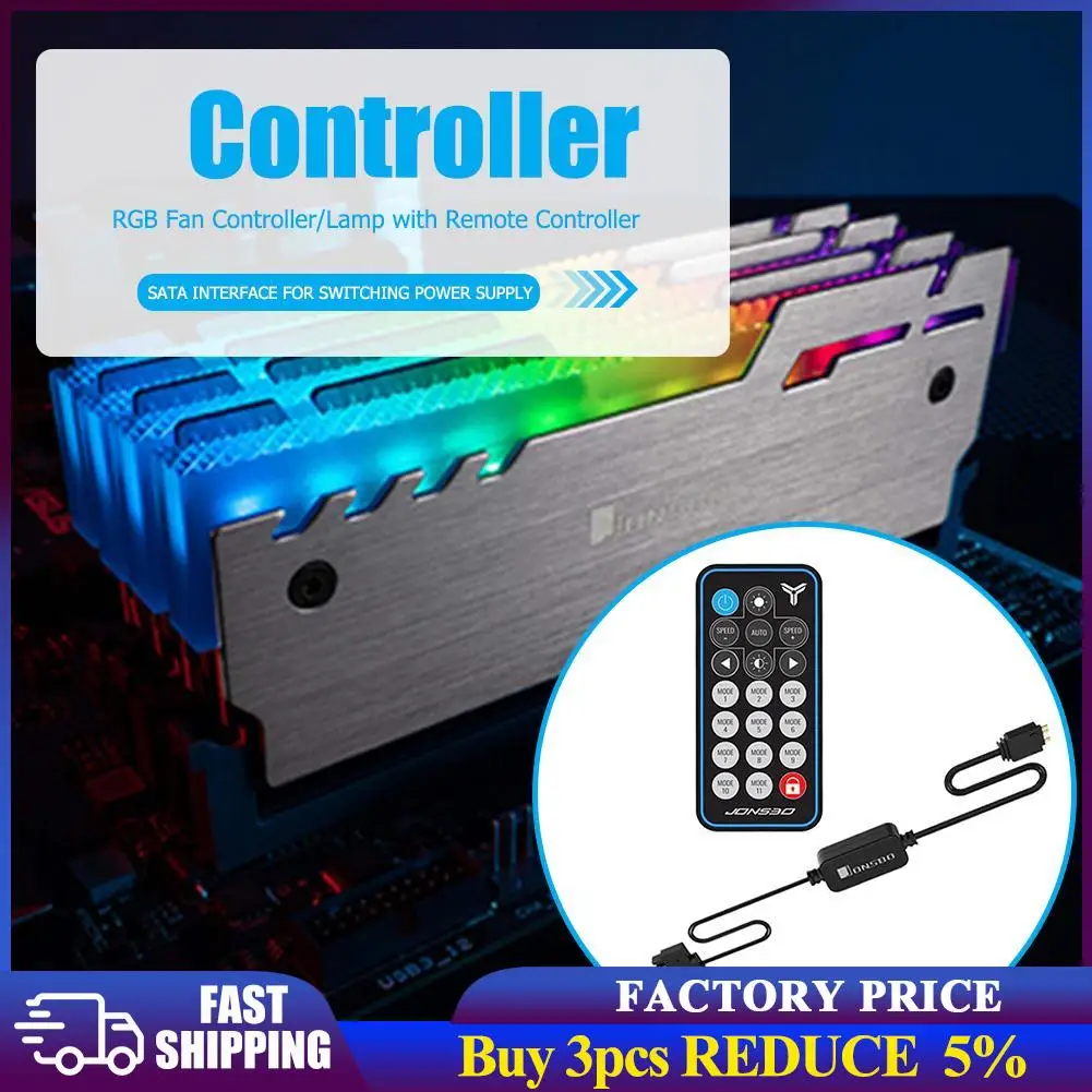 Кабель для подключения RGB светодиодов Jonsbo питание SATA 5 В 3 контакта AURA ARGB полос