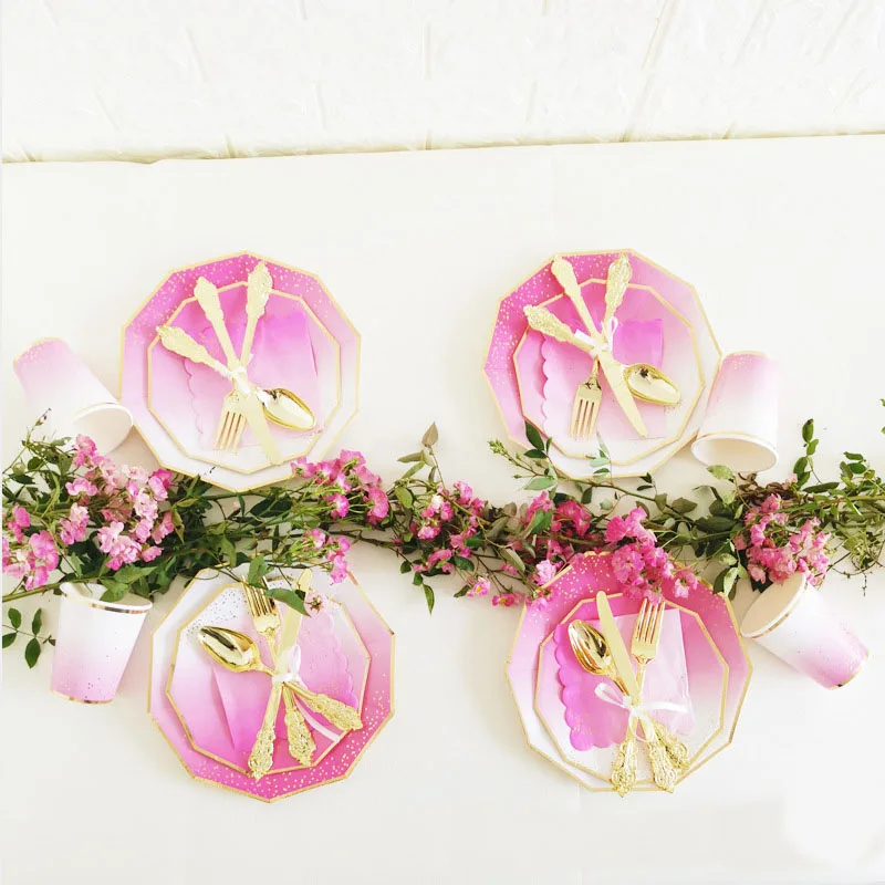 Одноразовые столовые приборы свадебные украшения вечерние принадлежности